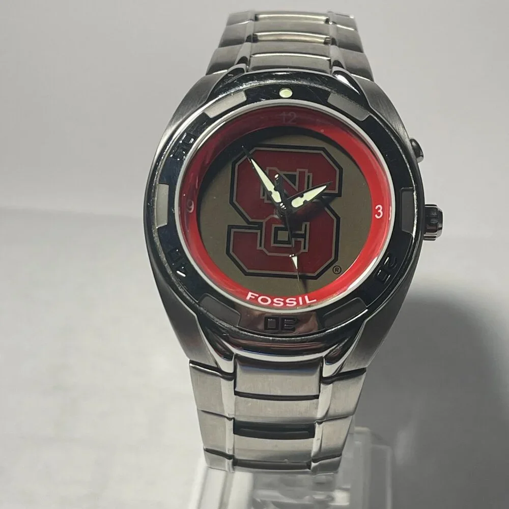 NC State Wolfpack NCAA Stainless-Steel Kaleido Watch by Fossil NEW